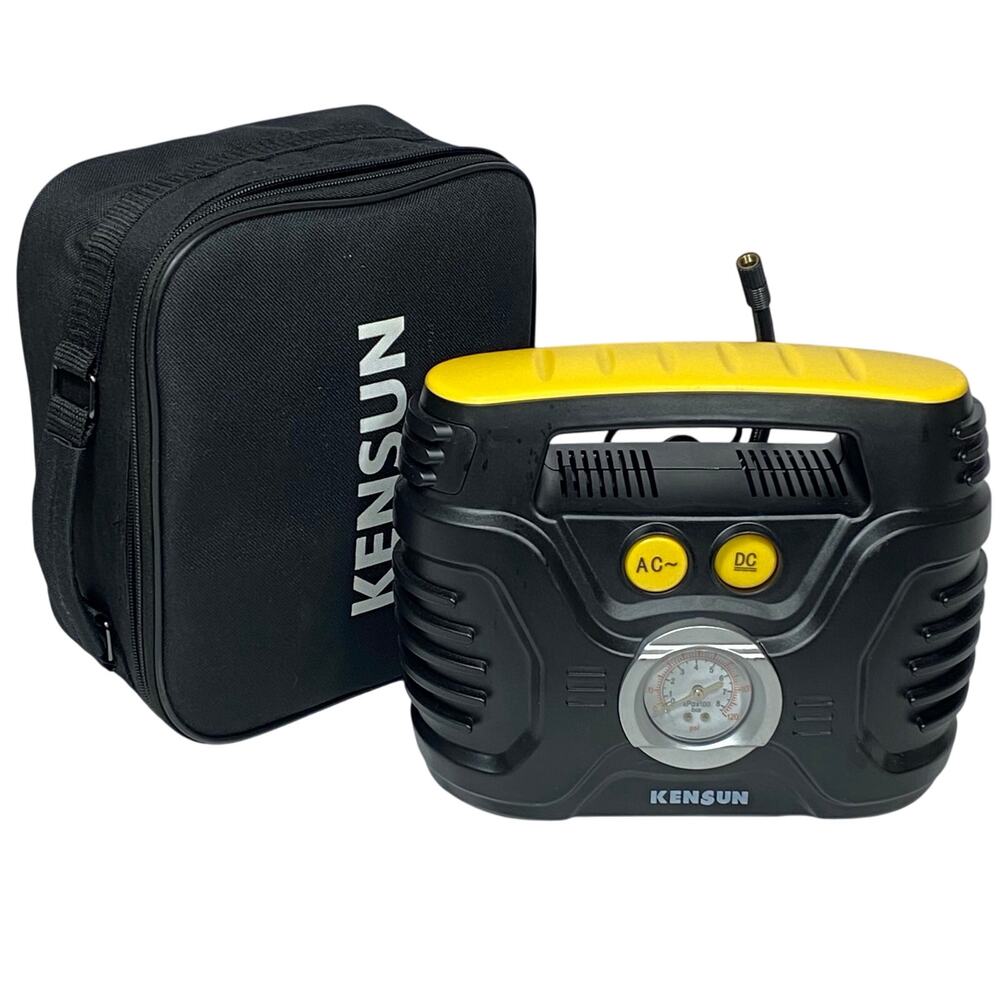 Kensun Portable Air Compressor Pump 12V DC 110V AC Swift Tire Inflator 120 PSI